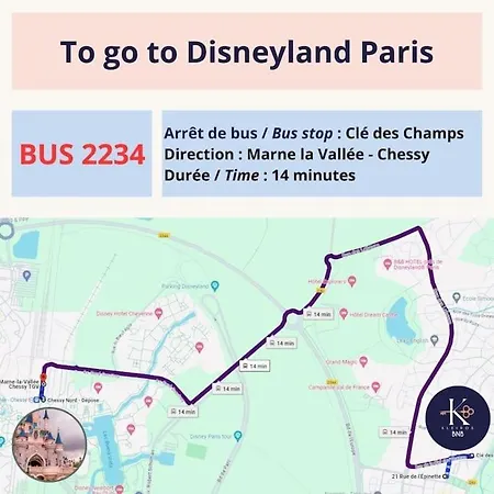 Дом отдыха Phantasia By Kleidos, 10 Min De Disney! Jolie Maison Familiale 6p, 2 Chambres, Terrasse, Parking *